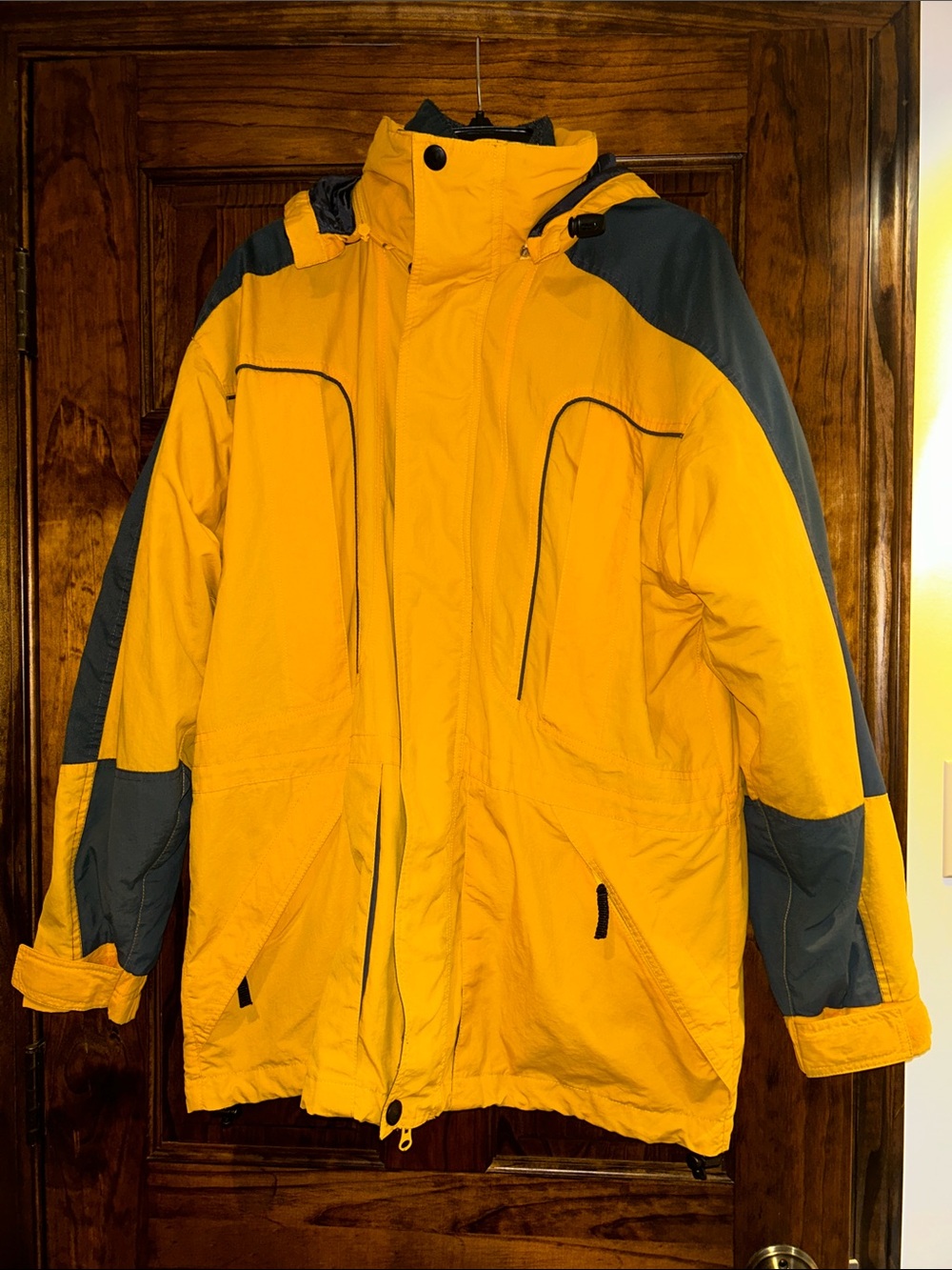 VTG Gerry Ski Jacket 3 in 1 Fleece Lined Yellow & Blue Snowboard